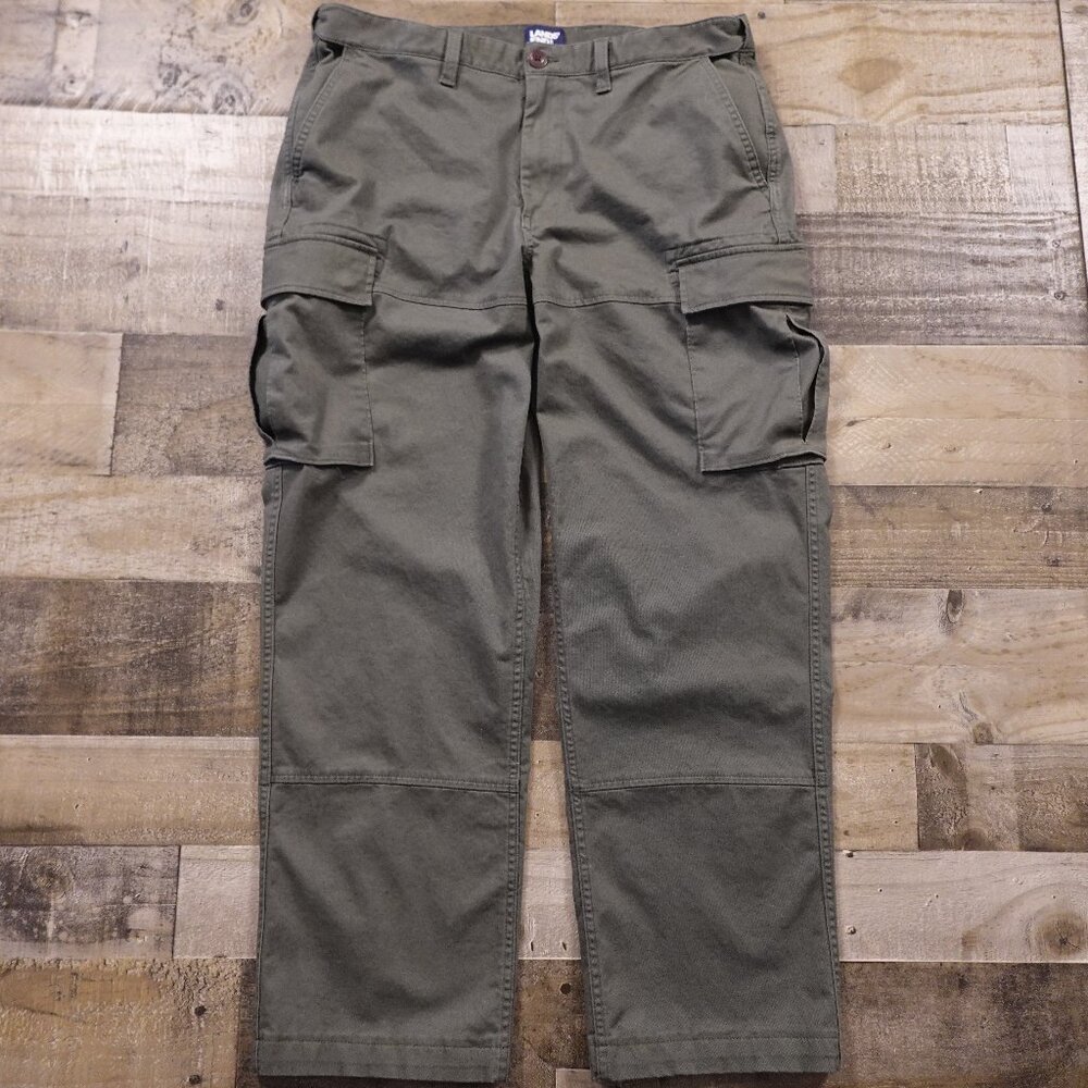 Lands' End Knockabout Comfort Waist Traditional Fit‎ Cargo Pant men's 35 olive